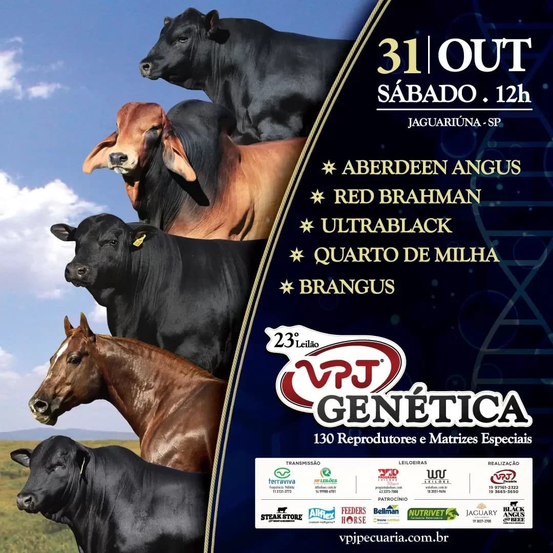 Cartaz do 23° Leilão VPJ Genética