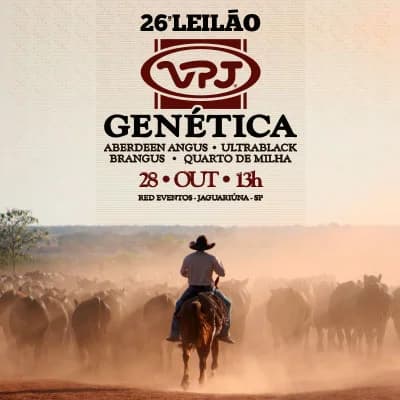 Cartaz do 26º LEILÃO VPJ GENÉTICA